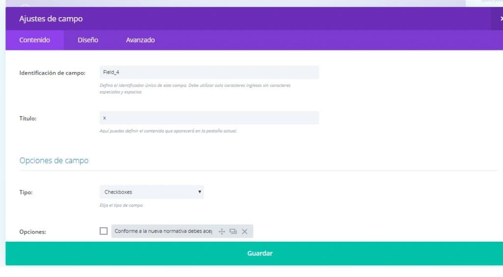 normativa rgpd con Divi theme