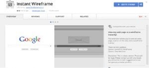 extension chrome Instant Wireframe