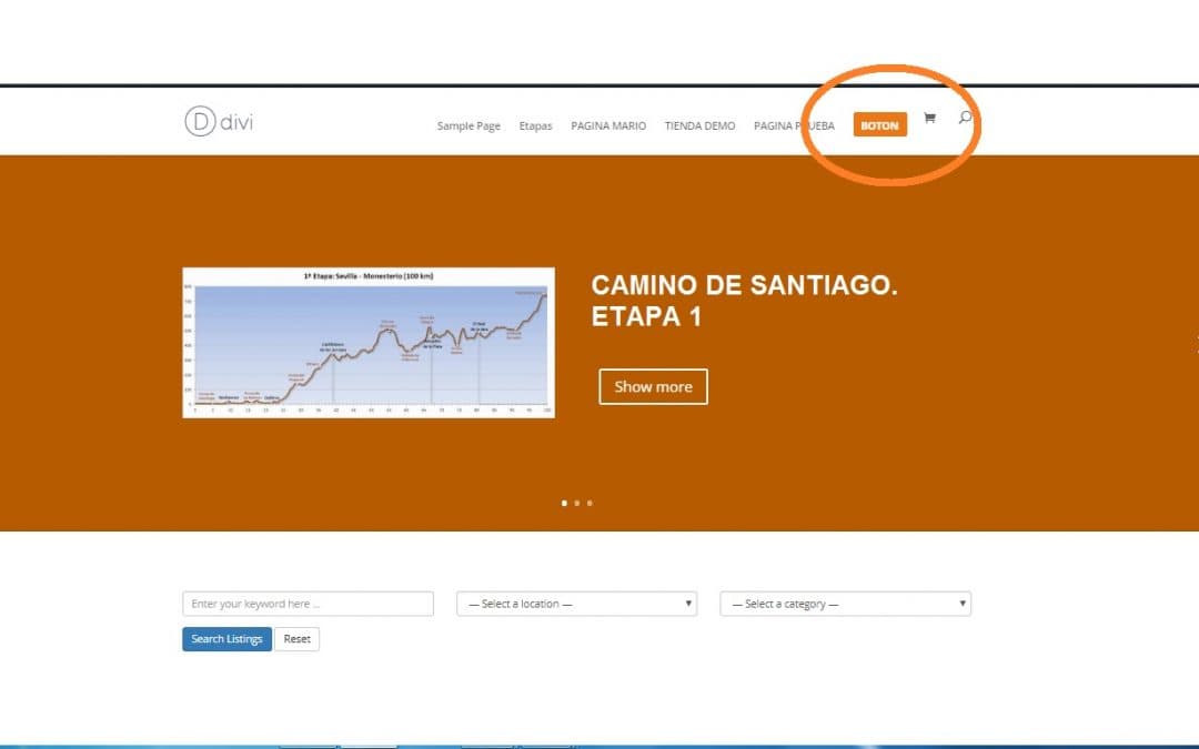 Añadir un Botón CTA en Menu Divi