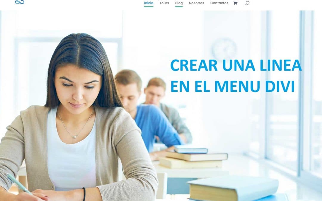Mostrar linea creciente Menu Divi