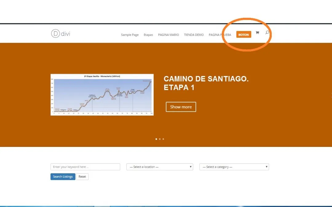 Añadir un Botón CTA en Menu Divi