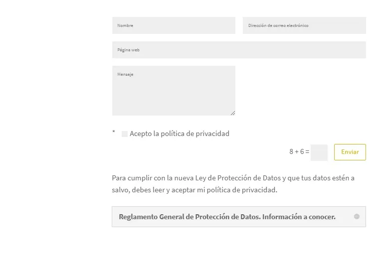 normativa rgpd con Divi theme