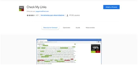 extencion chrome Check My Links