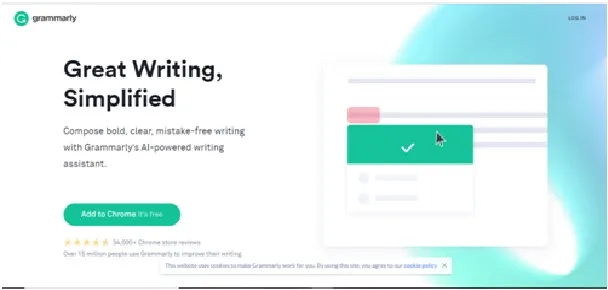 Extension Grammarly para Chrome