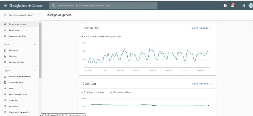 herramienta google search console