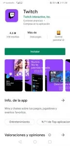 Aplicación en Google Play