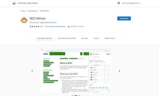 extension chrome seo minion