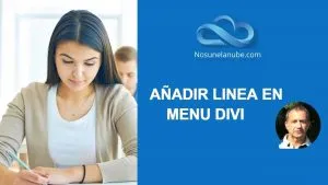 Cómo Añadir una linea en menu divi