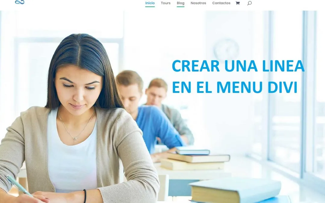 Mostrar linea creciente Menu Divi